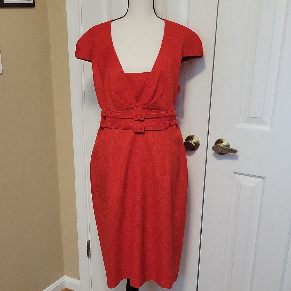 David Meister Scarlet Midi Dress